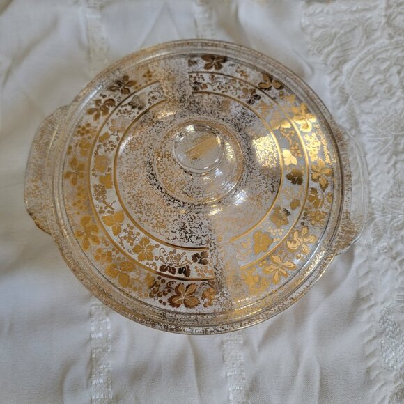 VTG 50s GEORGES BRIARD Fire King CHAFING DISH/CASSEROLE SERVING MCM - Picture 2 of 14